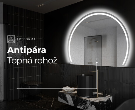 Moderní LED Půlkruhové Zrcadlo - Stylové Osvětlení pro Koupelnu W223 #9