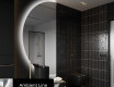 Moderní LED Půlkruhové Zrcadlo - Stylové Osvětlení pro Koupelnu D221