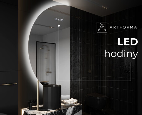 Moderní LED Půlkruhové Zrcadlo - Stylové Osvětlení pro Koupelnu D221 #7