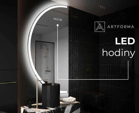 Moderní LED Půlkruhové Zrcadlo - Stylové Osvětlení pro Koupelnu D222 #7
