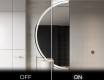 Moderní LED Půlkruhové Zrcadlo - Stylové Osvětlení pro Koupelnu D222 #3