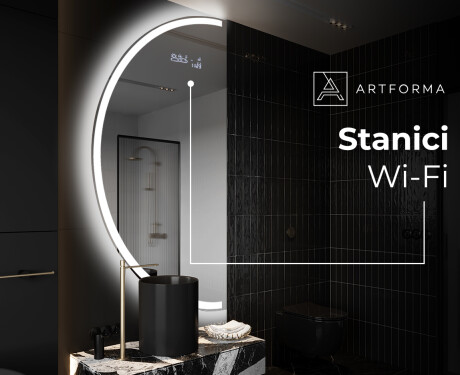 Moderní LED Půlkruhové Zrcadlo - Stylové Osvětlení pro Koupelnu D222 #6