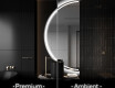 Moderní LED Půlkruhové Zrcadlo - Stylové Osvětlení pro Koupelnu D223