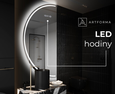 Moderní LED Půlkruhové Zrcadlo - Stylové Osvětlení pro Koupelnu D223 #7