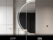 Moderní LED Půlkruhové Zrcadlo - Stylové Osvětlení pro Koupelnu D223 #3