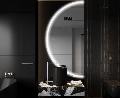 Moderní LED Půlkruhové Zrcadlo - Stylové Osvětlení pro Koupelnu D223 #9