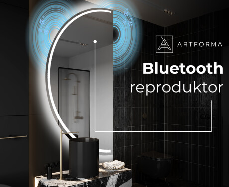 Moderní LED Půlkruhové Zrcadlo - Stylové Osvětlení pro Koupelnu D223 #5
