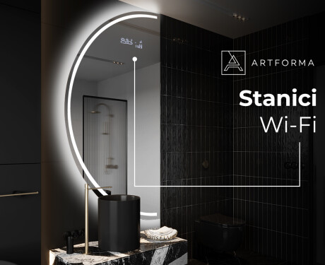 Moderní LED Půlkruhové Zrcadlo - Stylové Osvětlení pro Koupelnu D223 #6