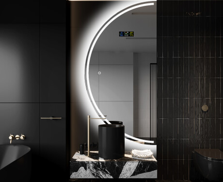 Moderní LED Půlkruhové Zrcadlo - Stylové Osvětlení pro Koupelnu D223 #9