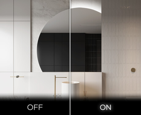 Moderní LED Půlkruhové Zrcadlo - Stylové Osvětlení pro Koupelnu X221 #3
