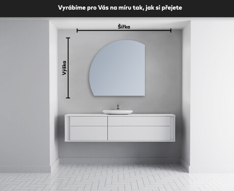 Moderní LED Půlkruhové Zrcadlo - Stylové Osvětlení pro Koupelnu X221 #4