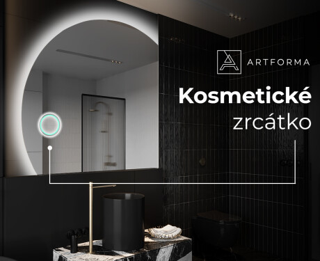 Moderní LED Půlkruhové Zrcadlo - Stylové Osvětlení pro Koupelnu X221 #9