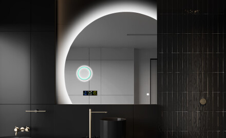 Moderní LED Půlkruhové Zrcadlo - Stylové Osvětlení pro Koupelnu X221