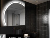 Moderní LED Půlkruhové Zrcadlo - Stylové Osvětlení pro Koupelnu X222