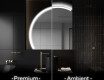 Moderní LED Půlkruhové Zrcadlo - Stylové Osvětlení pro Koupelnu X222