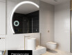 Moderní LED Půlkruhové Zrcadlo - Stylové Osvětlení pro Koupelnu X222 #4