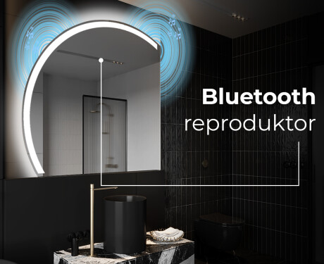 Moderní LED Půlkruhové Zrcadlo - Stylové Osvětlení pro Koupelnu X222 #5