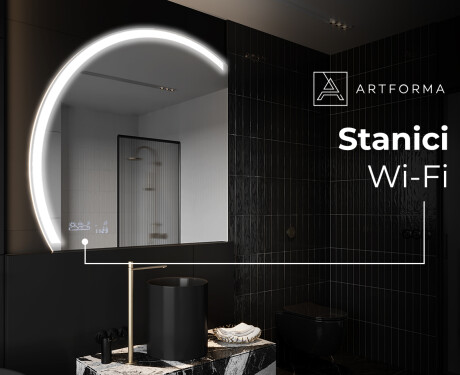 Moderní LED Půlkruhové Zrcadlo - Stylové Osvětlení pro Koupelnu X222 #6