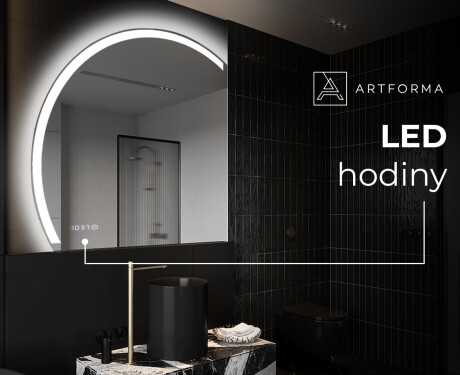 Moderní LED Půlkruhové Zrcadlo - Stylové Osvětlení pro Koupelnu X222 #7