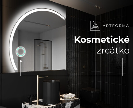 Moderní LED Půlkruhové Zrcadlo - Stylové Osvětlení pro Koupelnu X222 #9