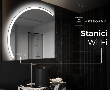 Moderní LED Půlkruhové Zrcadlo - Stylové Osvětlení pro Koupelnu X222 #6