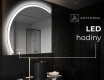 Moderní LED Půlkruhové Zrcadlo - Stylové Osvětlení pro Koupelnu X222 #7