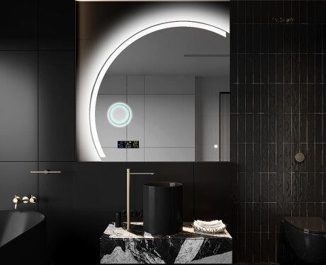 Moderní LED Půlkruhové Zrcadlo - Stylové Osvětlení pro Koupelnu X222 #10