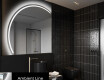 Moderní LED Půlkruhové Zrcadlo - Stylové Osvětlení pro Koupelnu X223