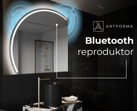 Moderní LED Půlkruhové Zrcadlo - Stylové Osvětlení pro Koupelnu X223 #5