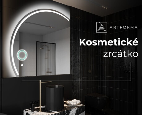 Moderní LED Půlkruhové Zrcadlo - Stylové Osvětlení pro Koupelnu X223 #9