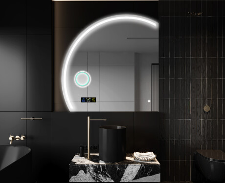 Moderní LED Půlkruhové Zrcadlo - Stylové Osvětlení pro Koupelnu X223 #10