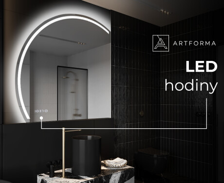 Moderní LED Půlkruhové Zrcadlo - Stylové Osvětlení pro Koupelnu X223 #7