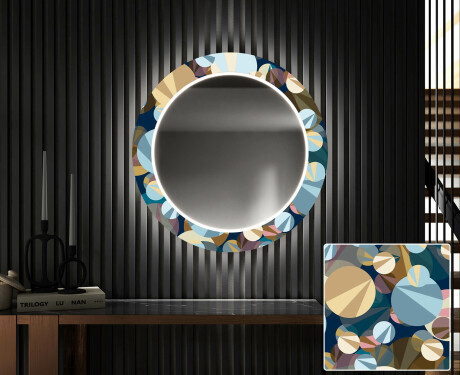 Kulaté Dekorativní zrcadlo s LED osvětlením do předsíně - Ball