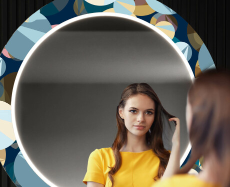 Kulaté Dekorativní zrcadlo s LED osvětlením do předsíně - Ball #12