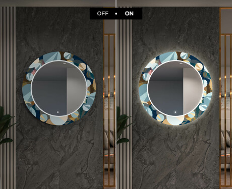 Kulaté Dekorativní zrcadlo s LED osvětlením do předsíně - Ball #7