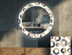 Kulaté Dekorativní zrcadlo s LED osvětlením do obývacího pokoje - Donuts #1