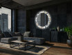 Kulaté Dekorativní zrcadlo s LED osvětlením do obývacího pokoje - Donuts #12