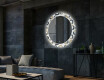 Kulaté Dekorativní zrcadlo s LED osvětlením do obývacího pokoje - Donuts #2
