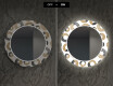 Kulaté Dekorativní zrcadlo s LED osvětlením do obývacího pokoje - Donuts #7