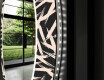Kulaté Dekorativní zrcadlo s LED osvětlením do obývacího pokoje - Lines #11
