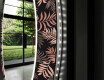 Kulaté Dekorativní zrcadlo s LED osvětlením do obývacího pokoje - Jungle #11