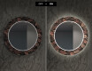 Kulaté Dekorativní zrcadlo s LED osvětlením do obývacího pokoje - Jungle #7