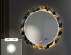 Kulaté Dekorativní zrcadlo s LED osvětlením do předsíně - Autumn Jungle #4