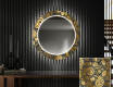 Kulaté Dekorativní zrcadlo s LED osvětlením do předsíně - Ancient Pattern