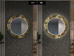 Kulaté Dekorativní zrcadlo s LED osvětlením do předsíně - Ancient Pattern #7