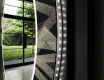 Kulaté Dekorativní zrcadlo s LED osvětlením do obývacího pokoje - Dotted Triangles #11