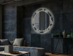 Kulaté Dekorativní zrcadlo s LED osvětlením do obývacího pokoje - Dotted Triangles #2