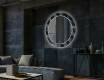 Kulaté Dekorativní zrcadlo s LED osvětlením do obývacího pokoje - Dark Wave #2