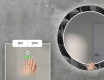 Kulaté Dekorativní zrcadlo s LED osvětlením do obývacího pokoje - Dark Wave #5