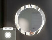 Kulaté Dekorativní zrcadlo s LED osvětlením do předsíně - Waves #4